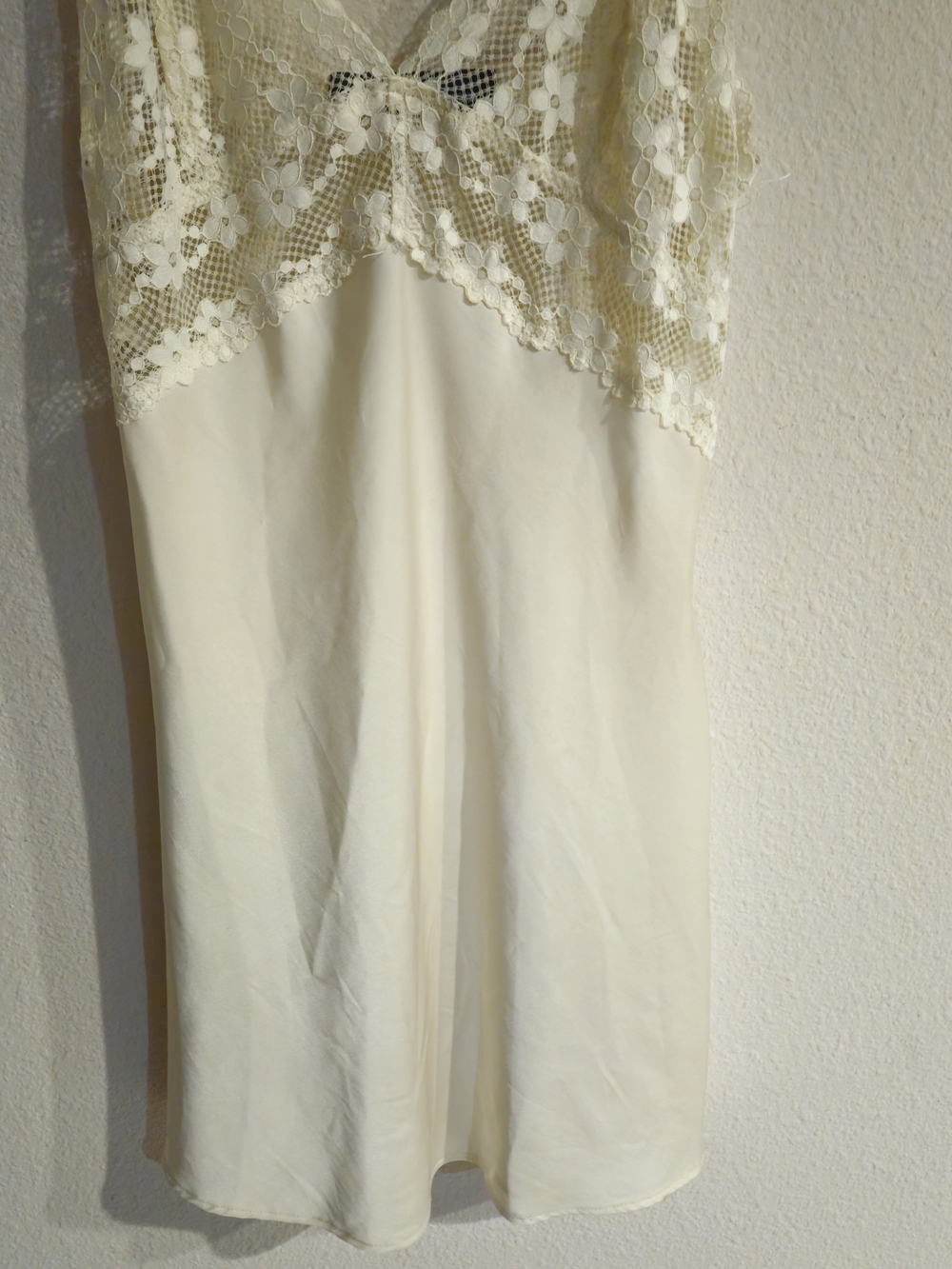 Lioness Bel Air Cream Lace Trim Satin Mini Dress - Picture 9 of 11